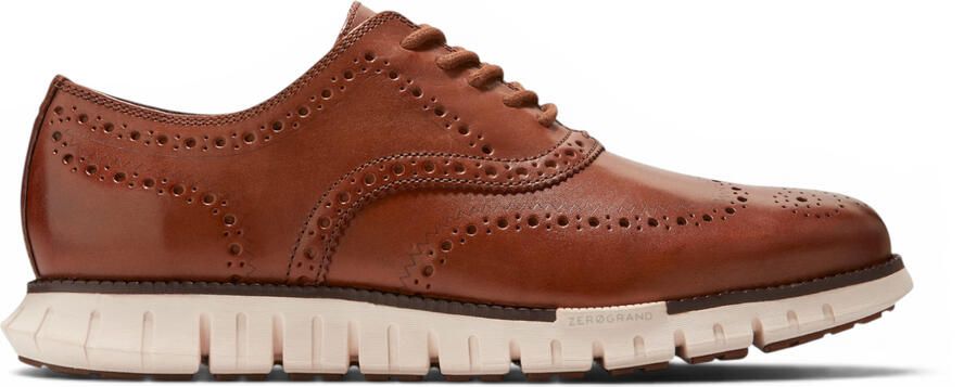 Cole Haan ZeroGrand Wingtip Oxford Trainer Bruine Leren Sneakers voor Heren C39602