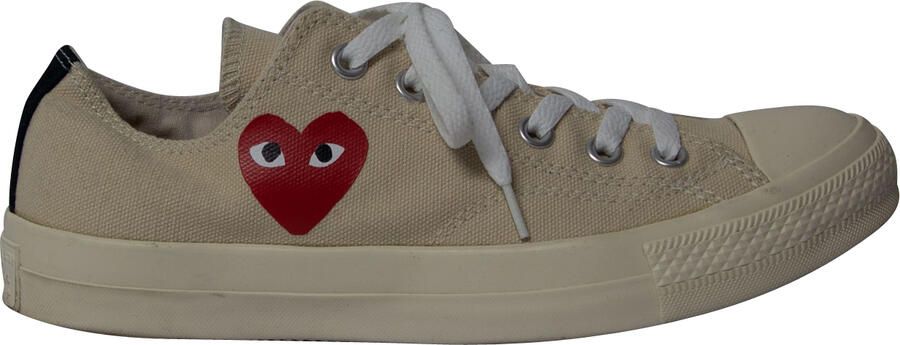 Comme Des Garçons Comme Des Garcons Play x Converse lage sneakers in beige canvas