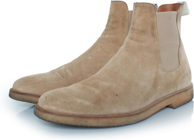 Common Projects beige suède Chelsea boots