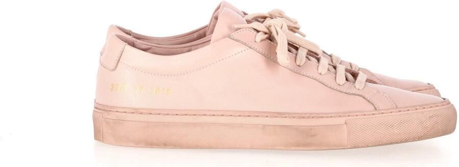 Common Projects Original Achilles Lage Sneakers in Roze Leer