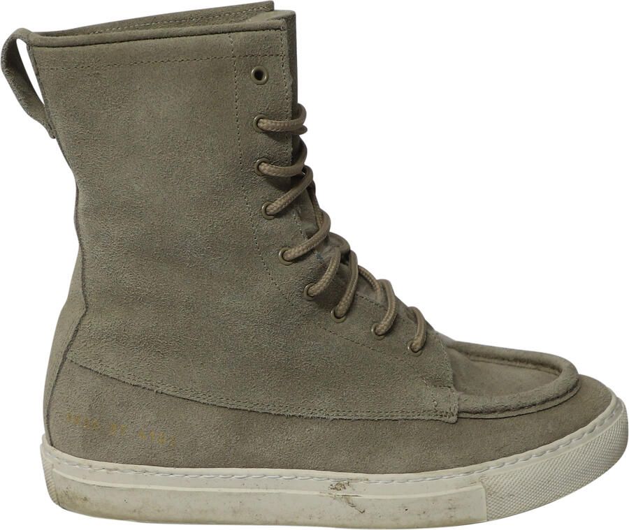 Common Projects Tournament High Top Shearling Sneakers in Grijs Suède