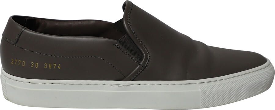 Common Projects Tournament Slip-On Sneakers in Grijs Leer