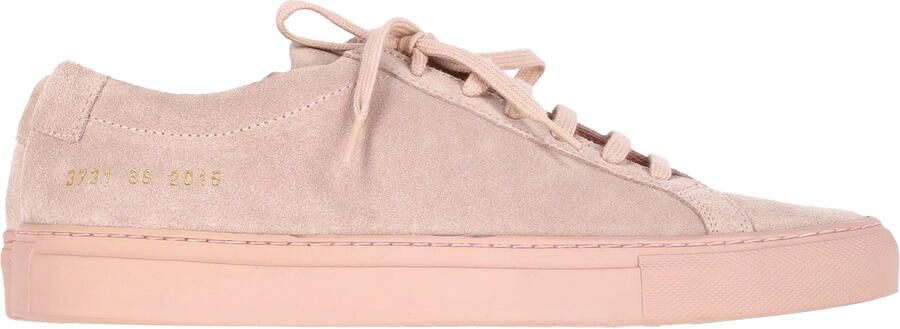 Common Projects Vrouwen Achilles Sneakers in Roze Suède van