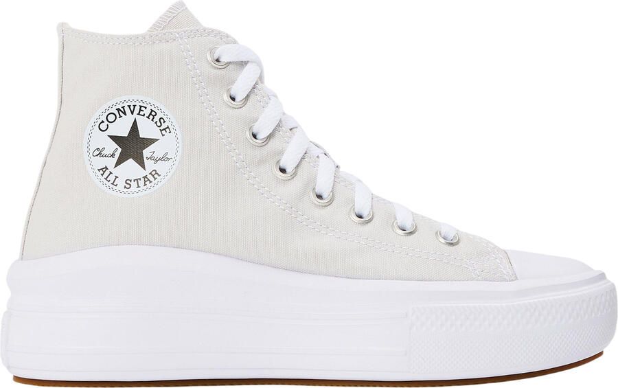 Converse Chuck Taylor canvas platform hoge sneakers voor dames (Grijs)