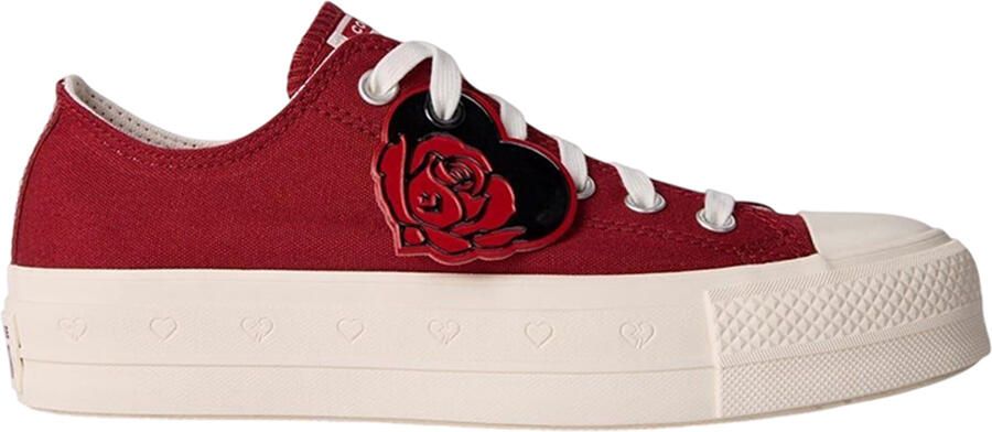 Converse Dames Chuck Taylor Canvas Platform Schoenen (Rood)