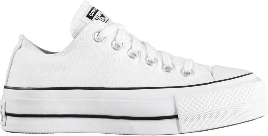 Converse Dames Chuck Taylor Canvas Platform Schoenen (Wit Zwart)