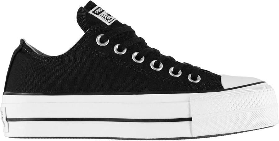Converse Dames Chuck Taylor Canvas Platform Schoenen (Zwart Wit)