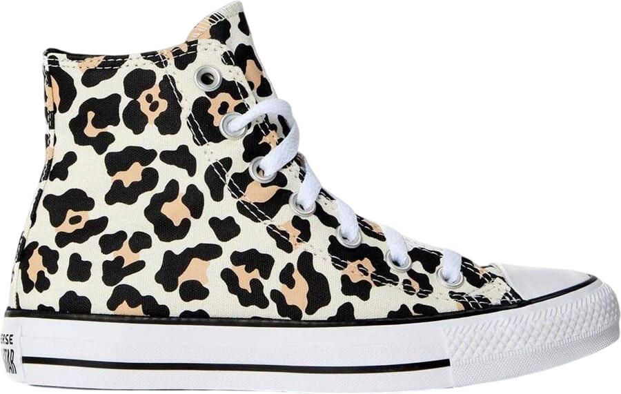 Converse Klassieke hoge platte sneakers met luipaardprint voor dames (Luipaard)