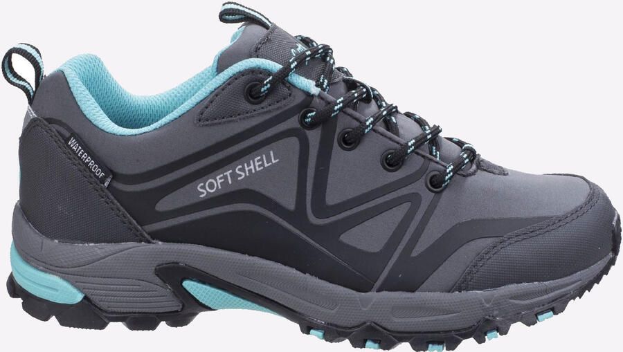 Cotswold Abbeydale Low Dames Wandelschoenen Grijs Zwart Aqua