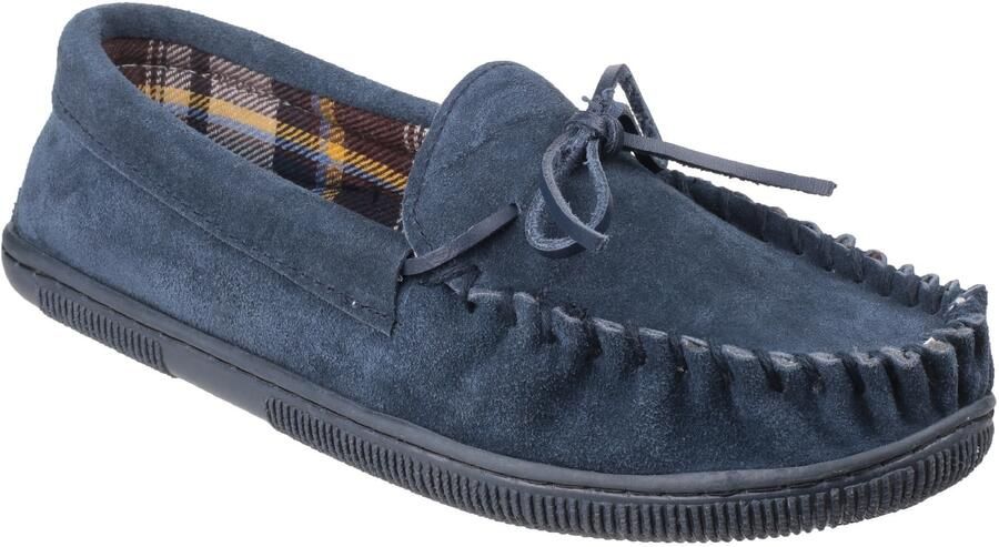 Cotswold Alberta Suède Heren Pantoffels In Marineblauw
