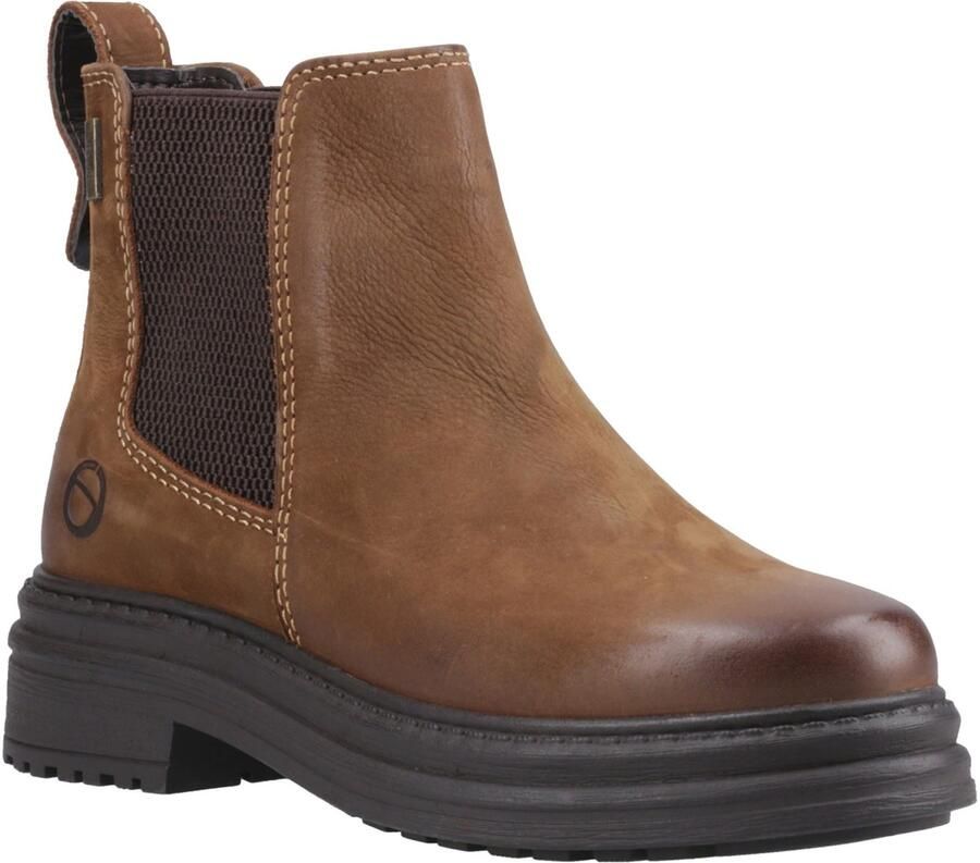 Cotswold Aldworth Leren Dames Tan Hakken Enkellaarzen