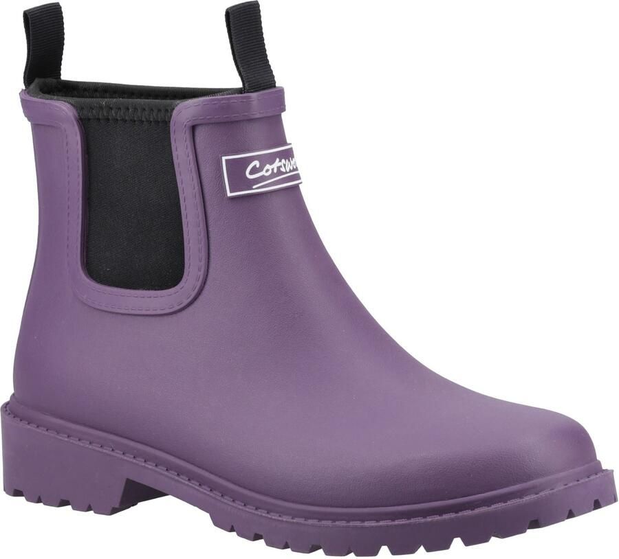 Cotswold Barton Tpr+neopreen Dames Paarse Regenlaarzen