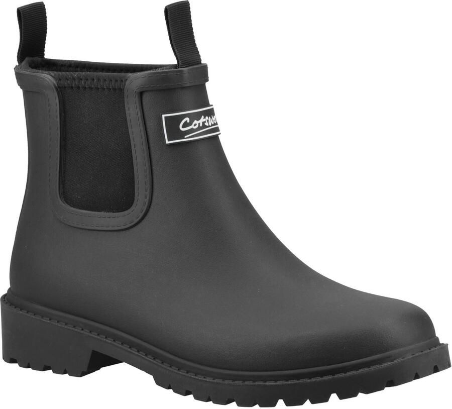 Cotswold Barton TPR+Neopreen Dames Zwarte Wellingtonlaarzen