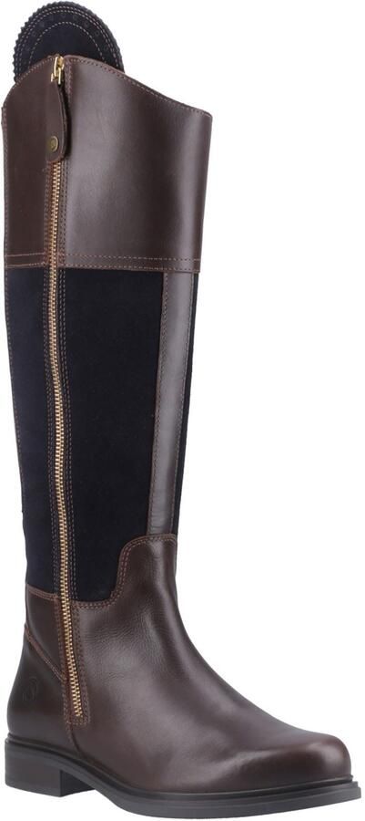 Cotswold Buscot Leren Dameslaarzen Bruin Navy