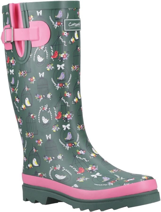 Cotswold Cleeve Hoge Rubber Dames Groen Wellingtonlaarzen