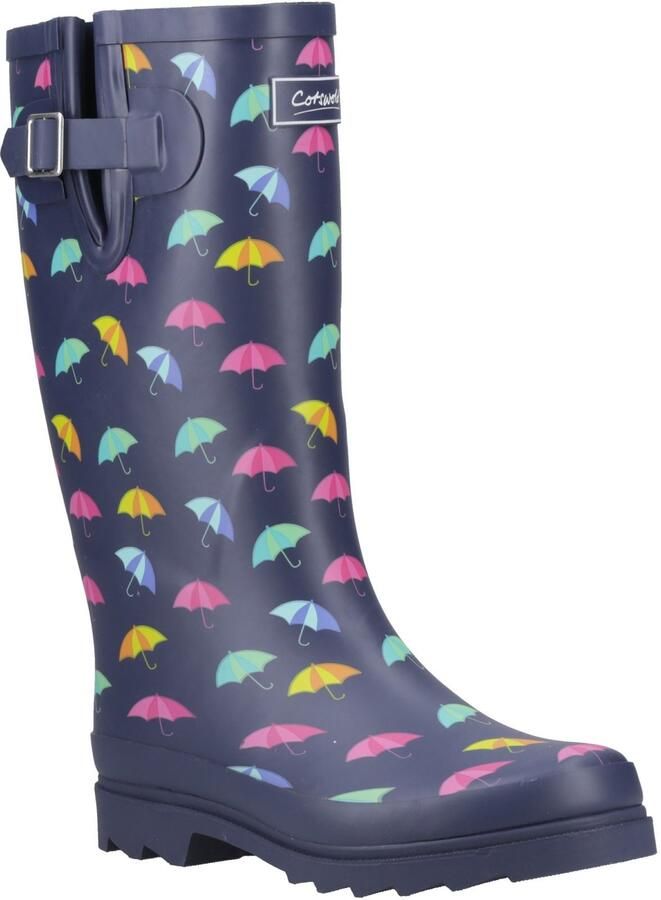 Cotswold Cleeve Hoge Rubber Dames Navy Wellingtonlaarzen