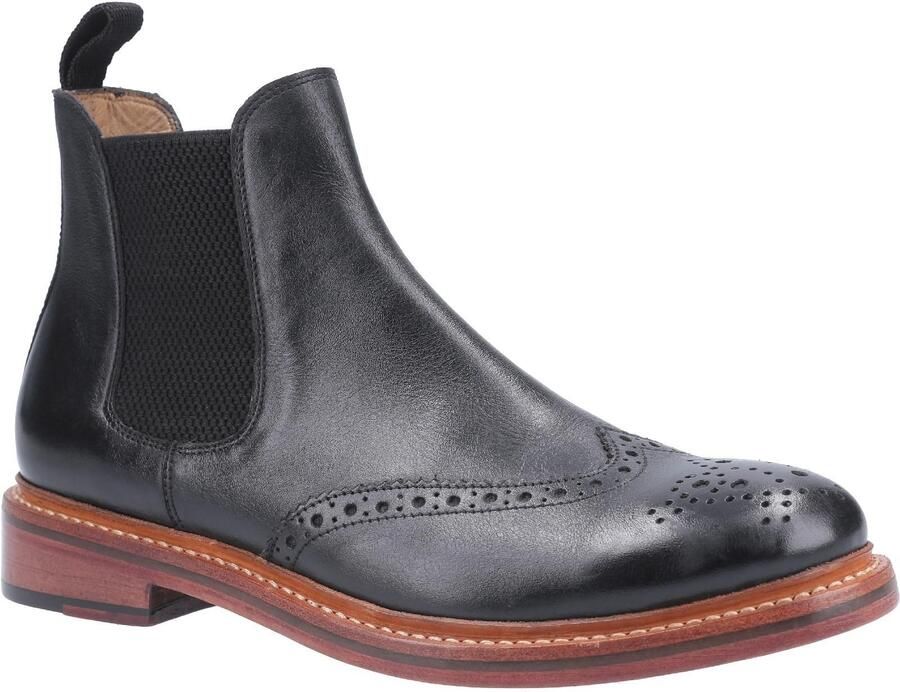 Cotswold Cotwold Mens Siddington Leder Elasticated Dress Boot (Zwart)