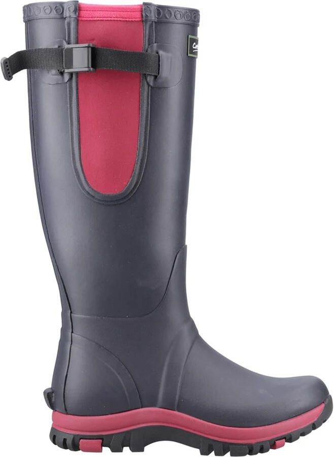 Cotswold Dames Milton Verstelbare Wellingtonlaarzen (Marineblauw Roze)