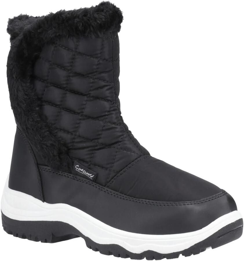 Cotswold Dames Butterrow Sneeuwlaarzen (Zwart)