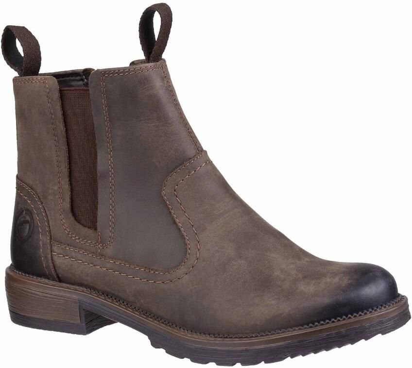 Cotswold Dames Laverton Slip On Leather Ankle Boot (Bruin)