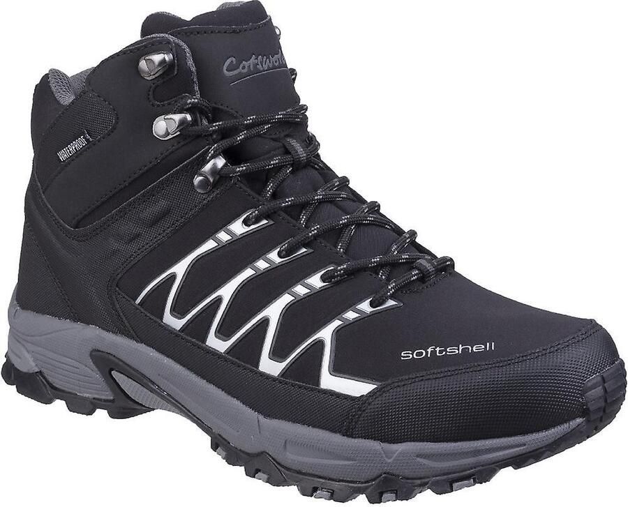 Cotswold Heren Abbeydale Wandelschoenen (Zwart Grijs)
