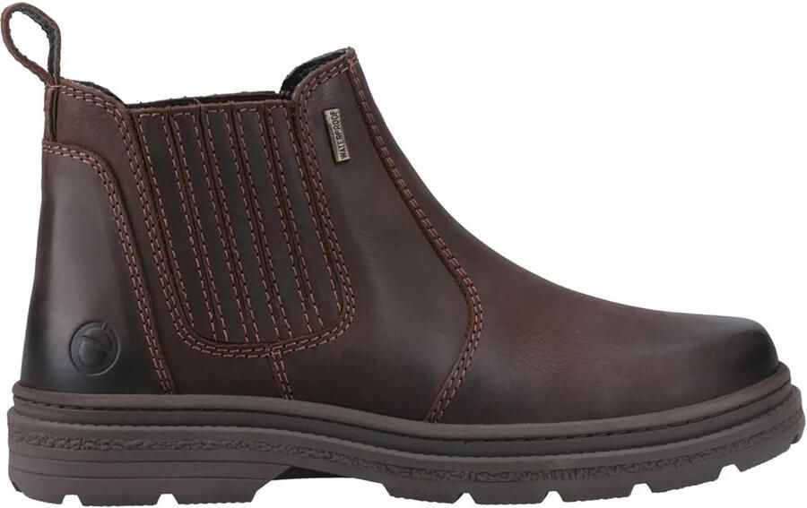 Cotswold Heren Bisley Leren Enkellaarsjes (Bruin)