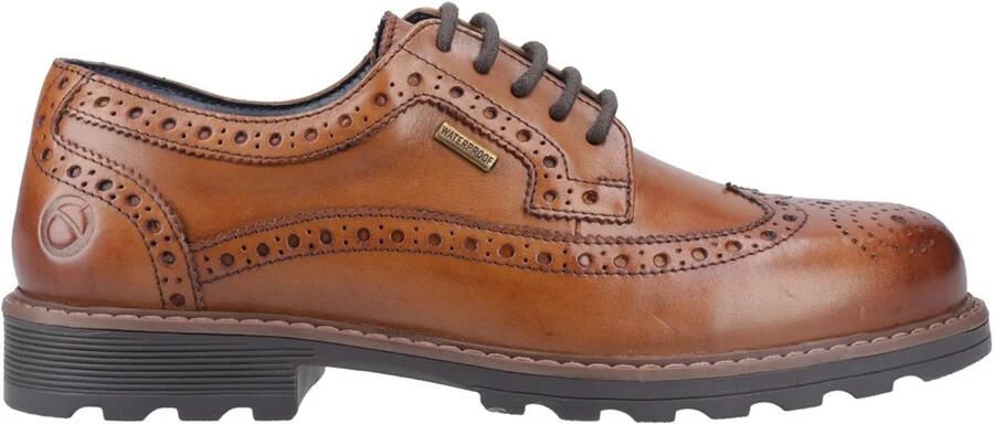 Cotswold Heren Ramsden Leer Brogues (Tan)