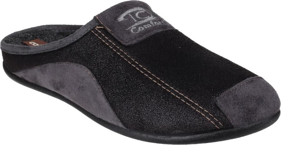 Cotswold Heren Westwell Slip On Mule Slippers (Zwart)