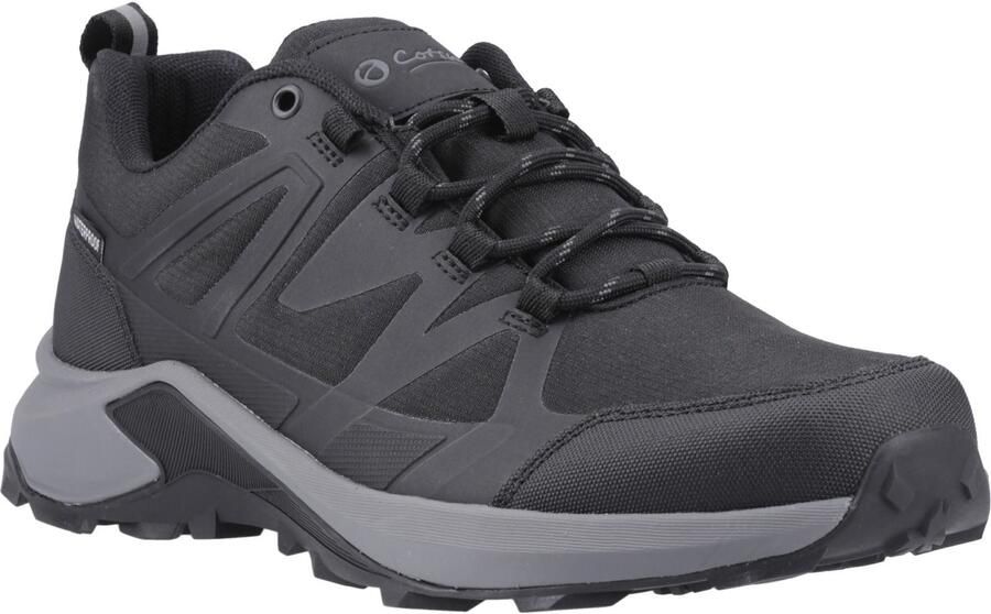 Cotswold Horton Low Textiele Heren Zwarte Wandelschoenen