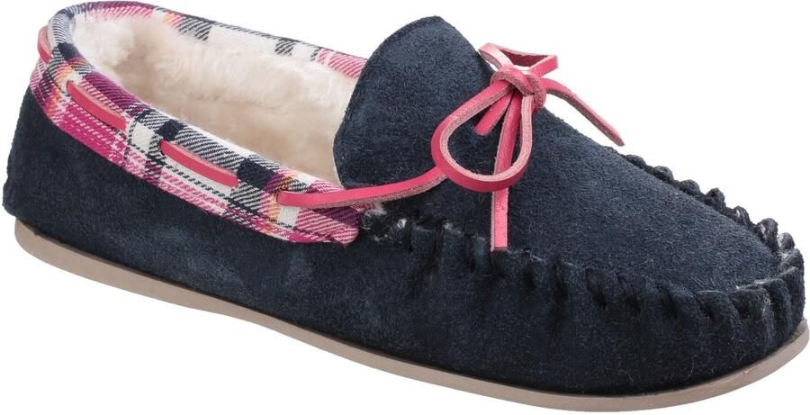 Cotswold Kilkenny Suède Dames Marineblauwe Pantoffels