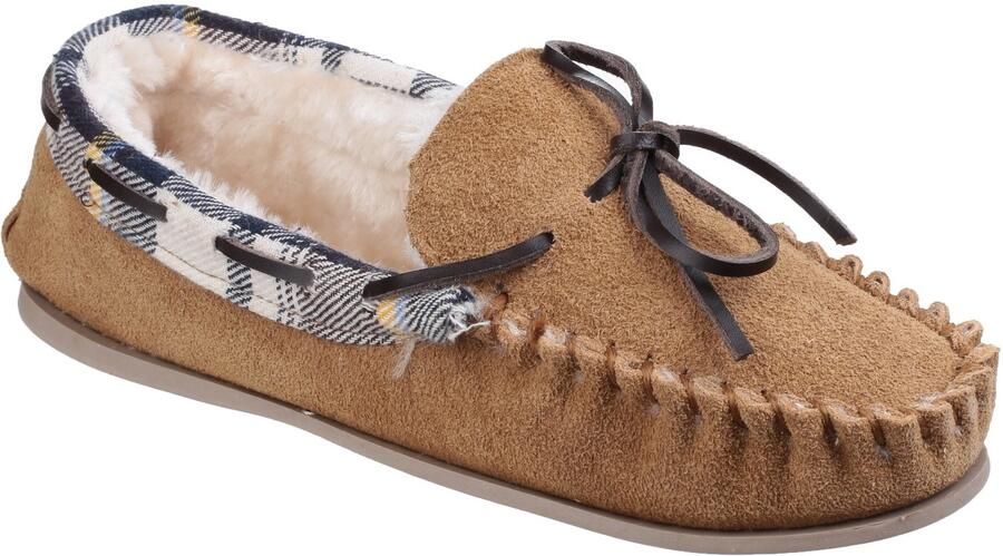 Cotswold Kilkenny Suède Dames Pantoffels In Tan
