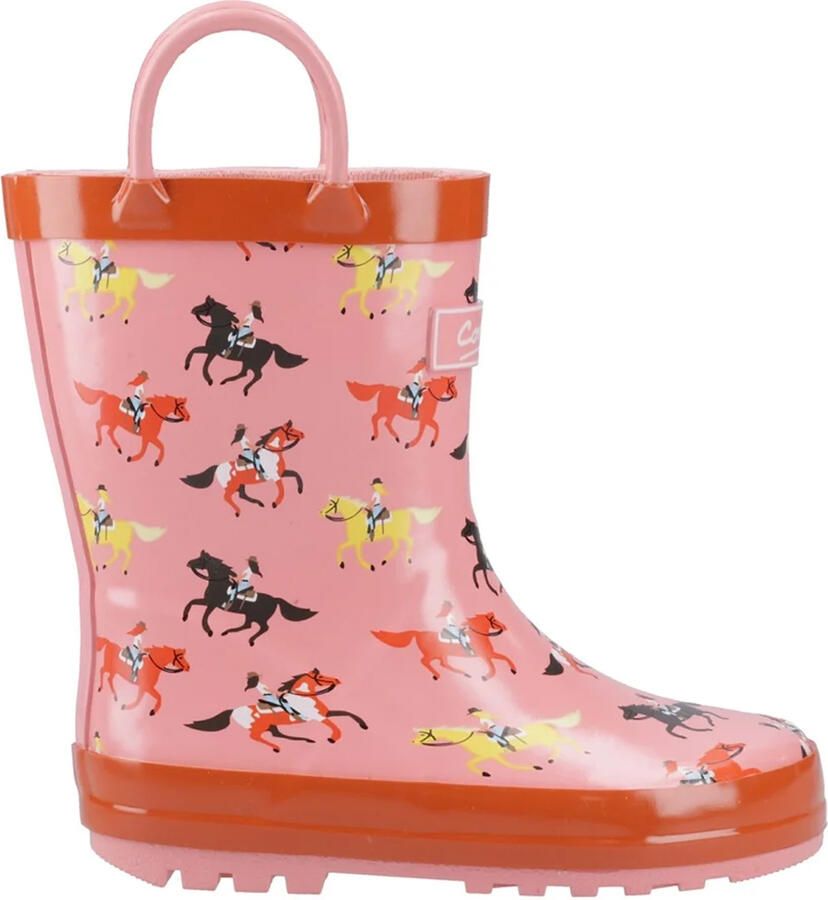 Cotswold Kinder Puddle Paard Wellington Laarzen (Roze Rood)