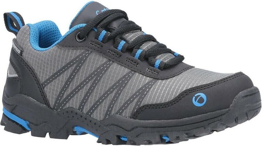 Cotswold Kinderen Kinderen Kleine Dean Lace Up Wandelende Waterdichte Trainer (Blauw Grijs)