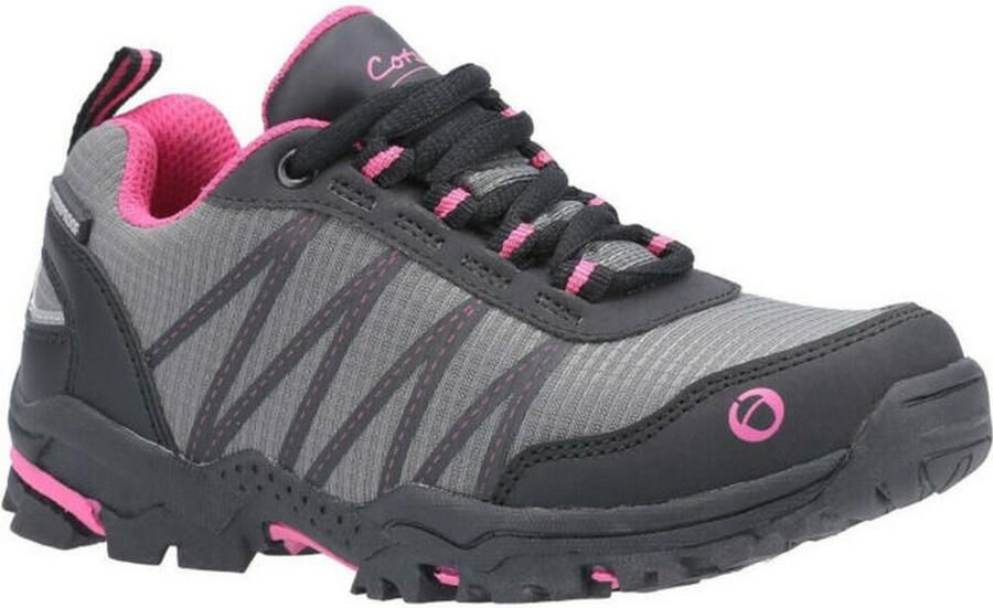 Cotswold Kinderen Kinderen Kleine Dean Lace Up Wandelende Waterdichte Trainer (Roze Grijs)