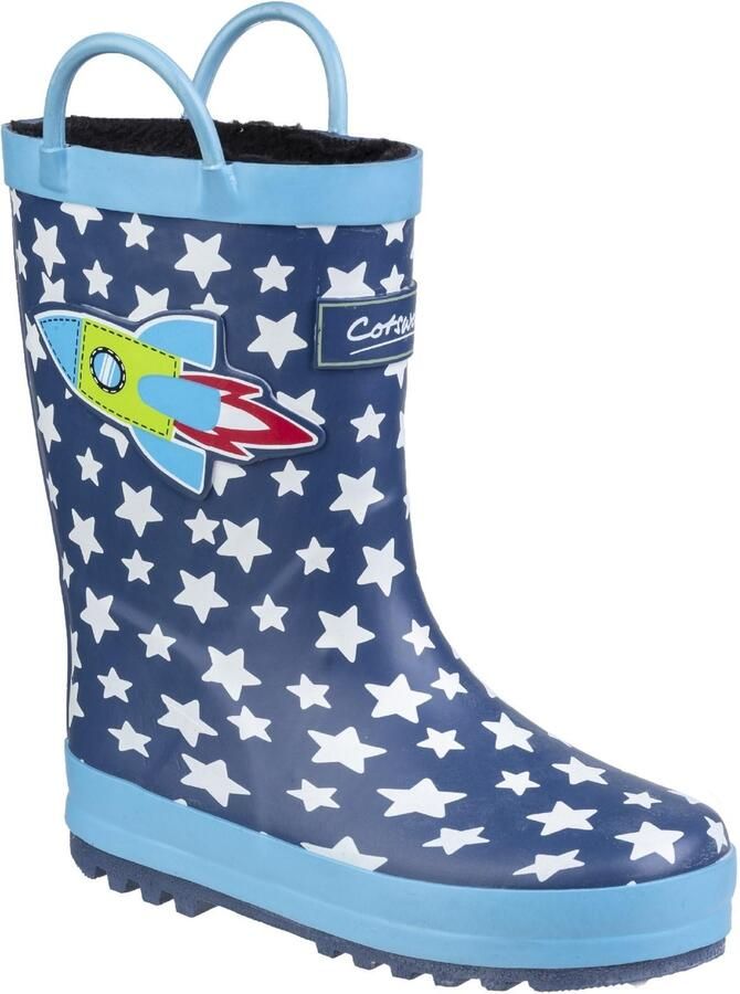 Cotswold Kinderen Kinderen Sprinkler Wellington Laarzen (Donkerblauw Wit)