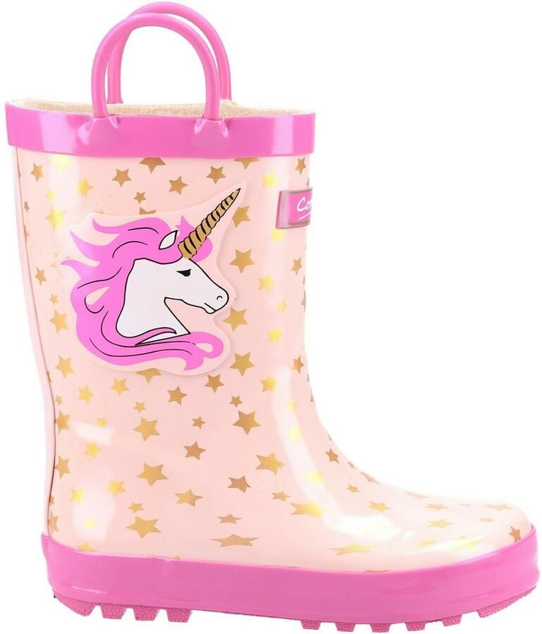 Cotswold Kinder Kinder Puddle Eenhoorn Wellington Laarzen (Roze)