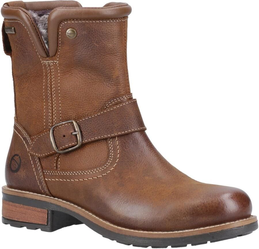 Cotswold Kinsham Leren Dames Tan Winter Middenkuitlaarzen
