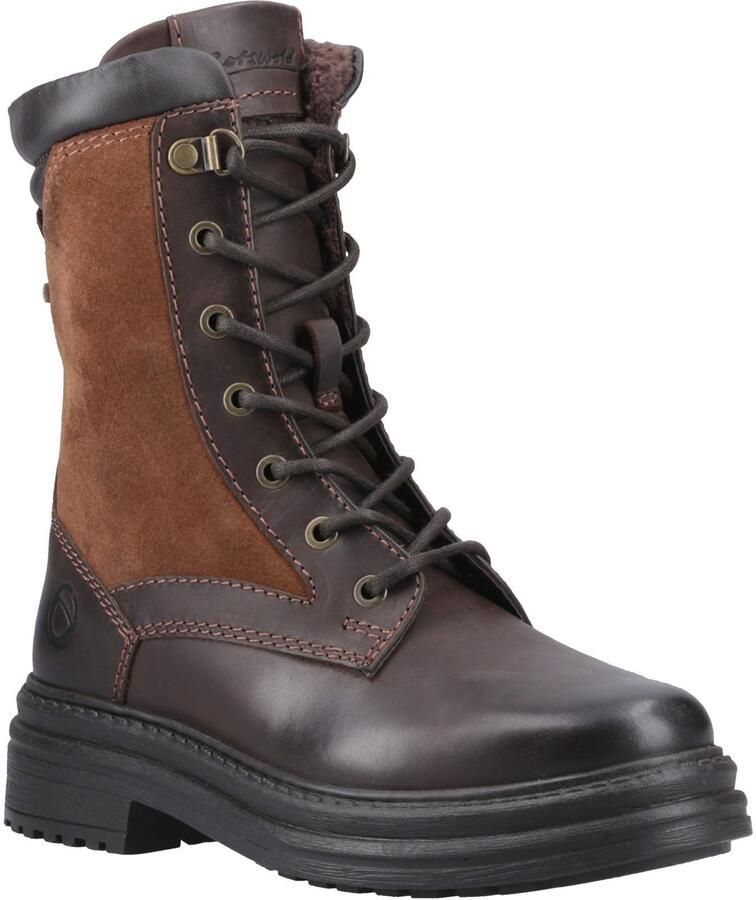 Cotswold Lacock Leren Dames Bruine Laarsjes