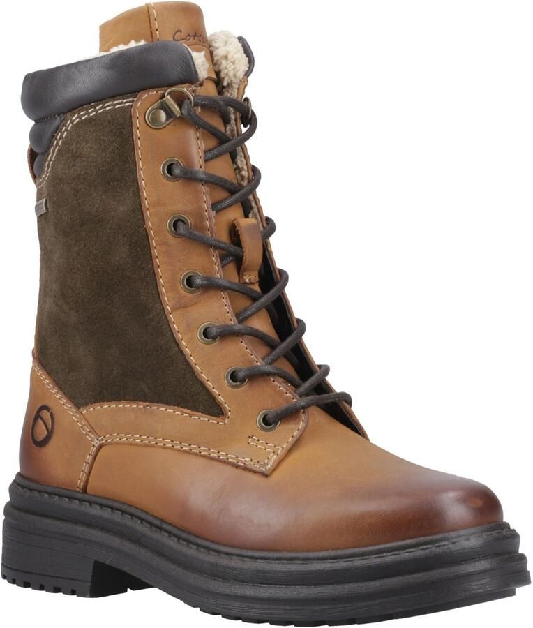 Cotswold Lacock Leren Dames Tan Laarzen