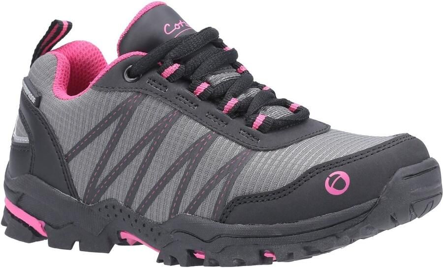 Cotswold Littledean Nylon Meisjes Wandelschoenen Roze Grijs