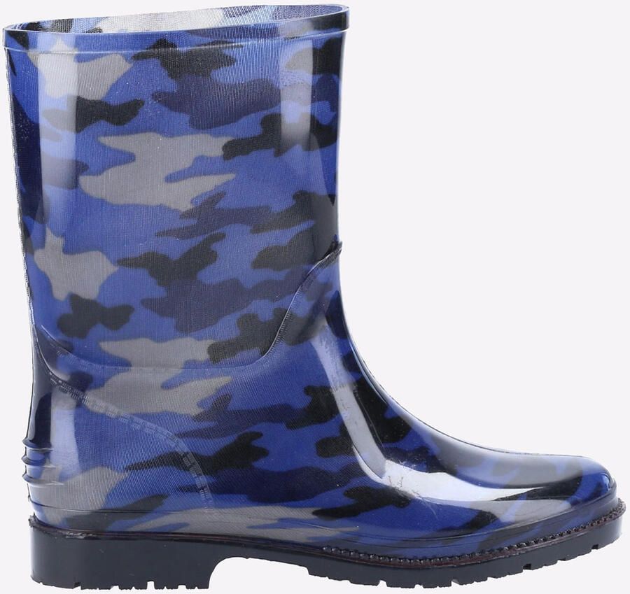 Cotswold PVC Jnr Meisjes Navy Camo Regenlaarzen Van Pvc