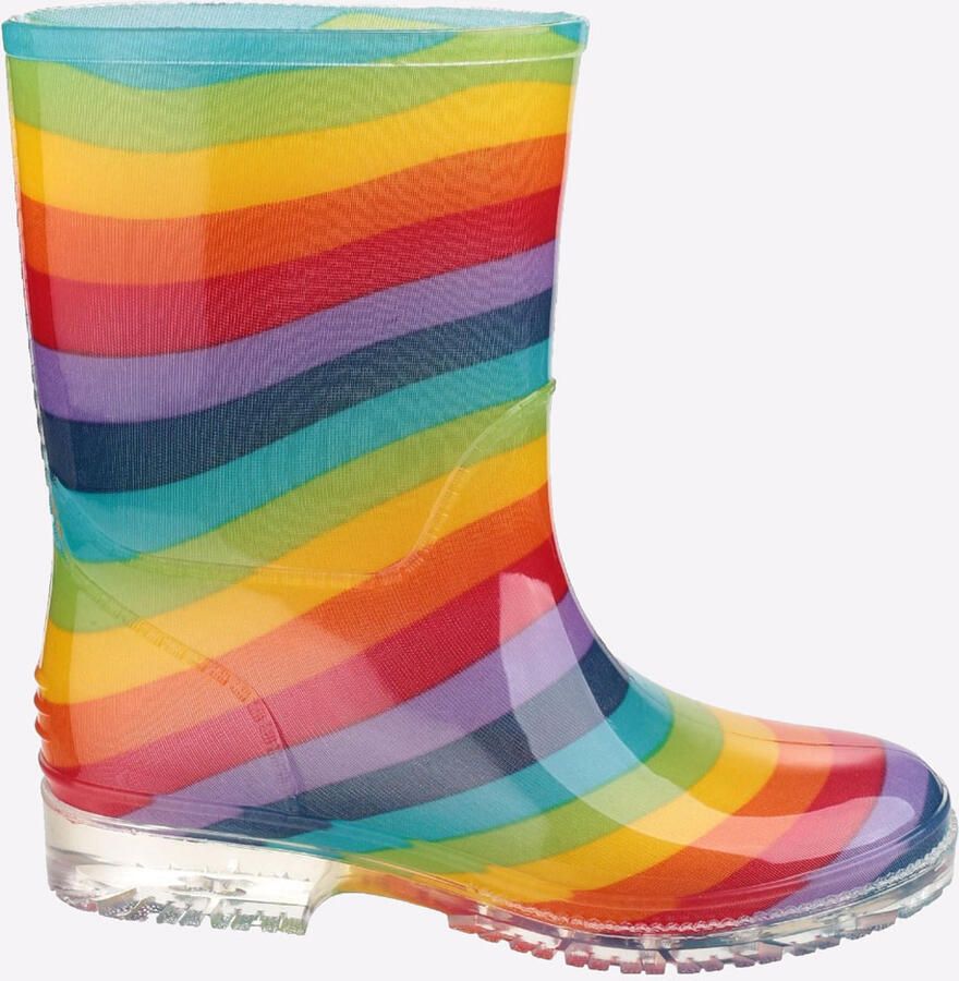 Cotswold PVC Jnr Pvc Meisjesregenlaarzen Met Regenboog