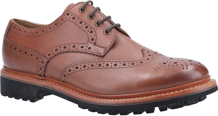 Cotswold Quenington Commando Bruine Leren Veterschoenen Voor Heren