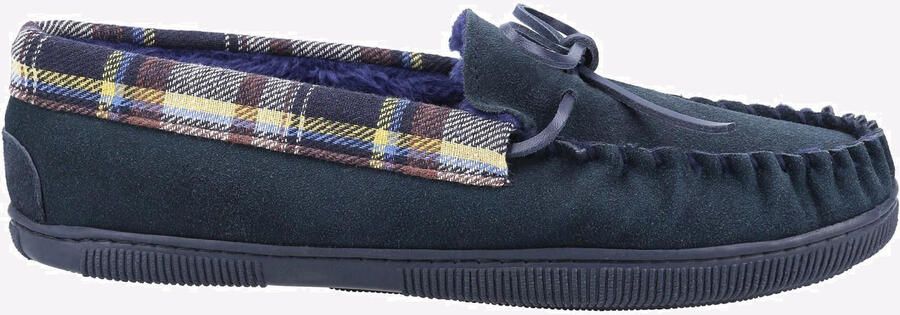 Cotswold Sodbury Heren Suède Pantoffels In Marineblauw