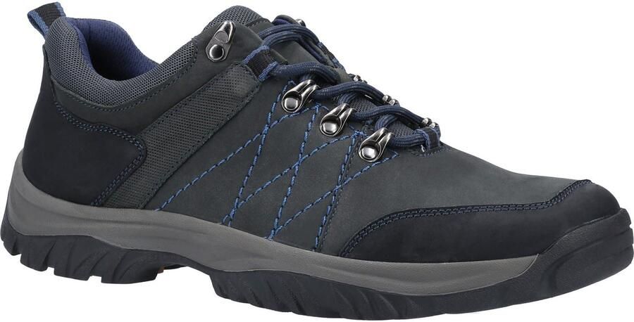 Cotswold Toddington Leren Heren Marineblauwe Veterschoenen