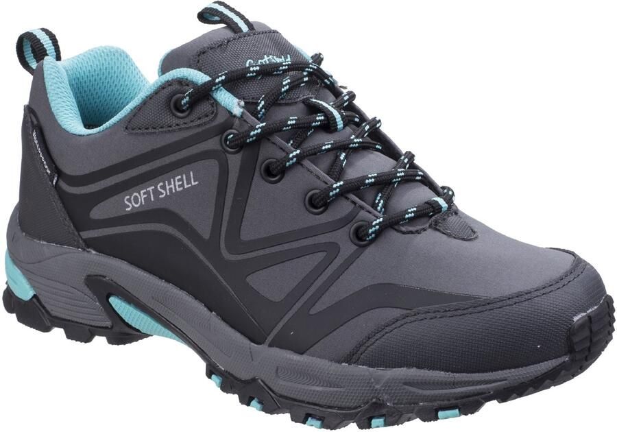 Cotswold Vrouwen dames Abbeydale Lage Wandelschoenen (Grijs Zwarte Aqua)