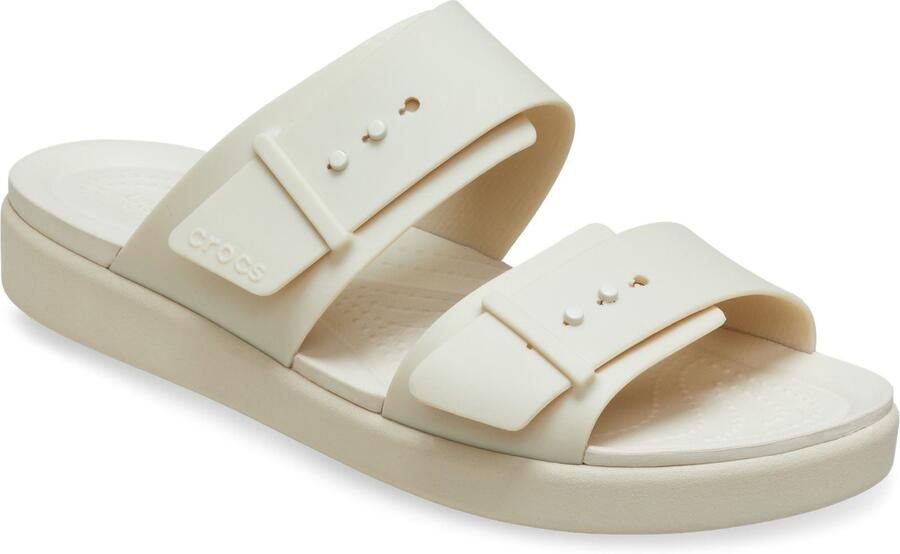 Crocs Brooklyn Buckle Dames Sandalen in Sandstone