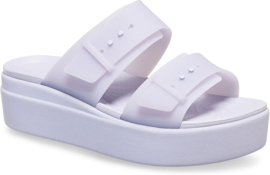 Crocs Brooklyn Buckle Low Dames Paars Maan Sandalen