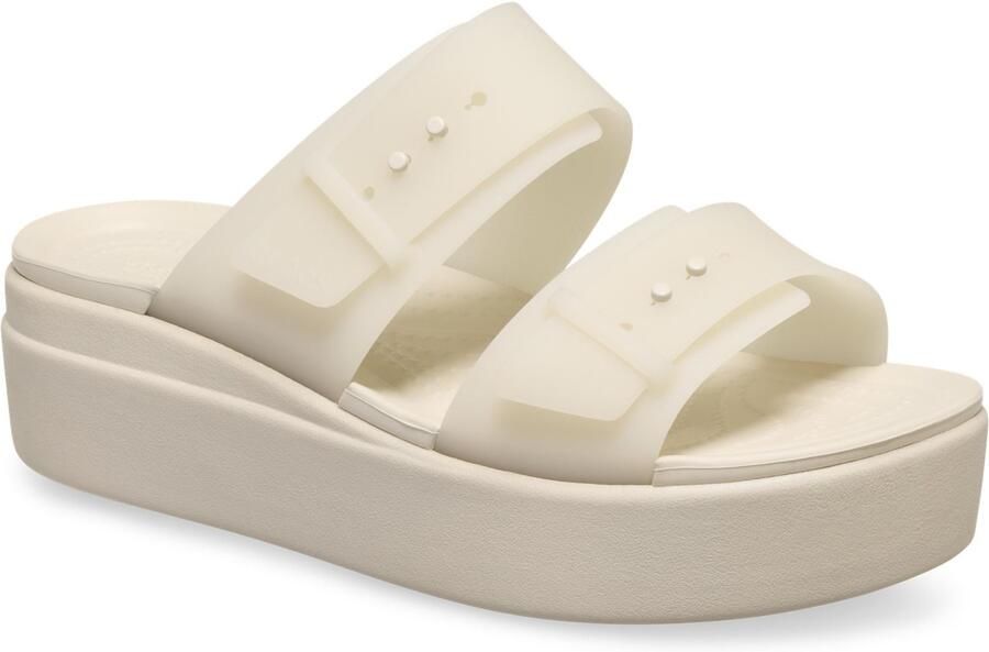 Crocs Brooklyn Buckle Low Dames Sandalen in Sandsteen