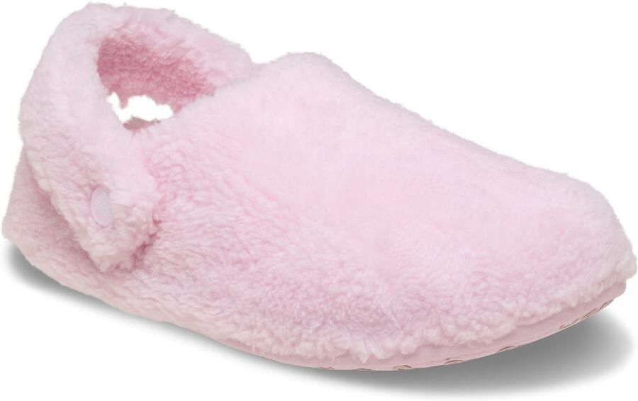 Crocs Classic Cozzzy Polyester Dames Roze Melk Slippers